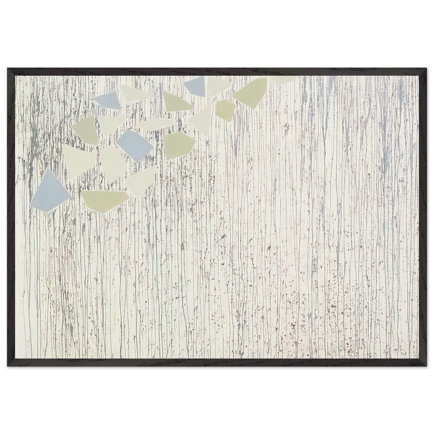 Pale colors on runs - Abstract Expressionism - Robert Goodnough 70x100 cm / 28x40 inches Framed Art Print – Black Wooden Frame