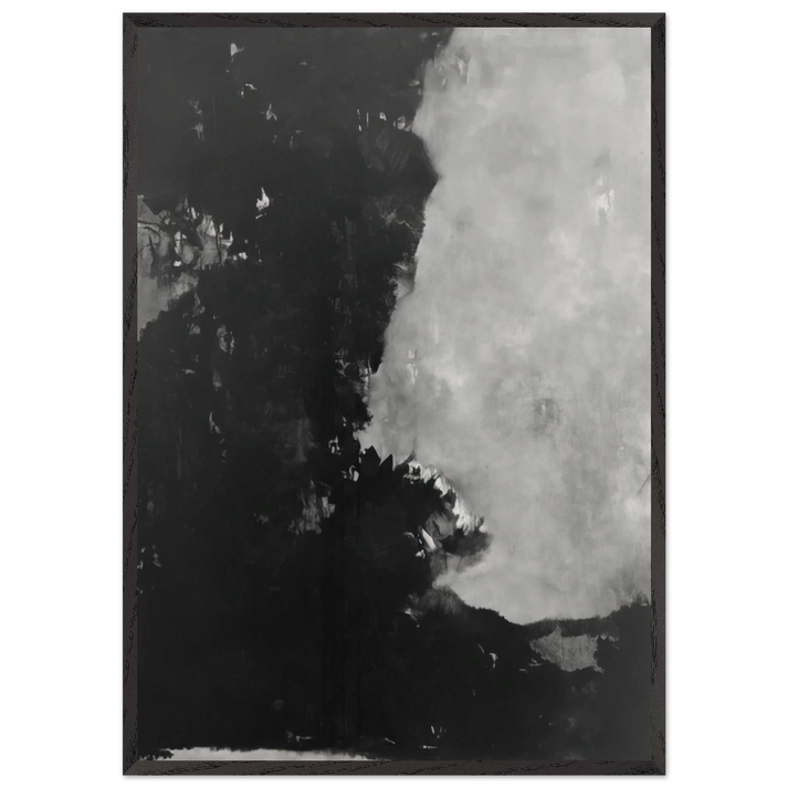 Untitled Black Painting - 1950 N1 - Edward Corbett 70x100 cm / 28x40 inches Framed Art Print – Black Wooden Frame