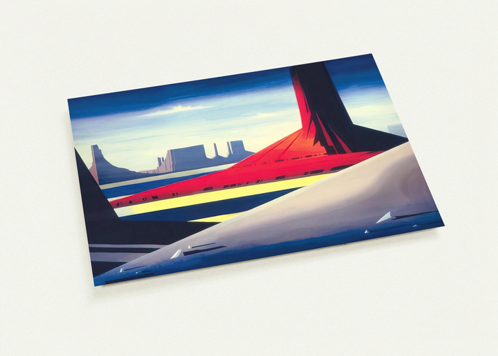Monument Valley By Eyvind Earle Pack of 10 Post Cards | Eyvind Earle Post Cards | A6 (10.5 x 14.8 cm) - 4.1 x 5.8 inches