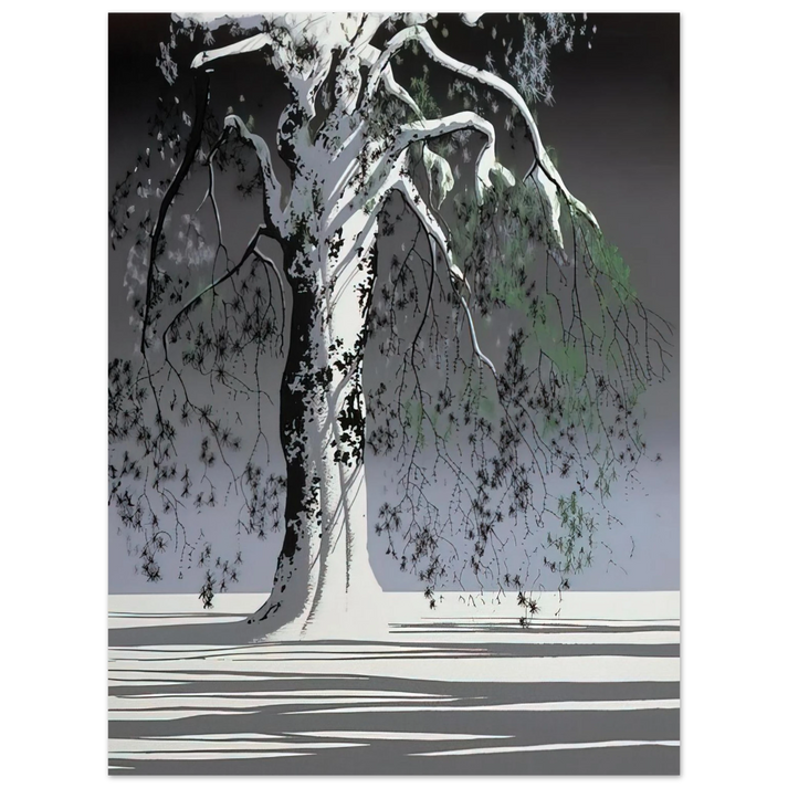 Eyvind Earle - Fir Tree In Snow 75x100 cm / 30x40inches Fine Art Poster