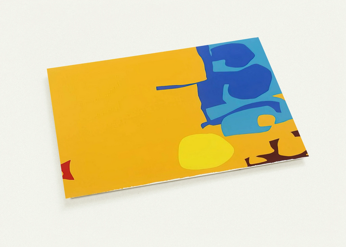 Blues Dovetailed in Yellow - 1970 By Patrick Heron Pack of 10 Post Cards | Patrick Heron Post Cards | A6 (10.5 x 14.8 cm) - 4.1 x 5.8 inches