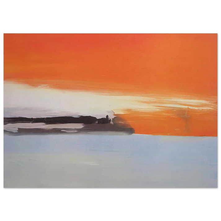 Nicolas de Stael - Chemin de fer au bord de la mer, soleil couchant - 1955 Fine Art Poster