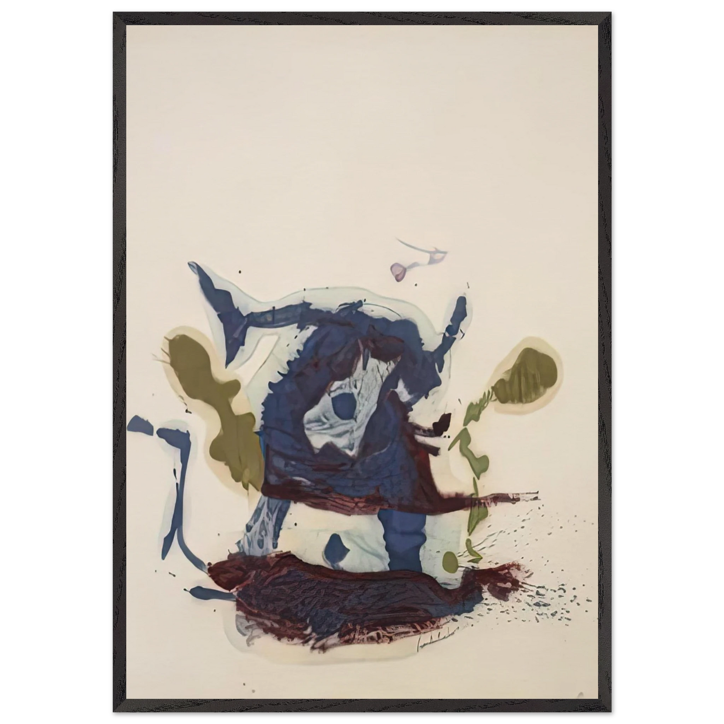 Vessel 1961- - Helen Frankenthaler Framed Art Print – Black Wooden Frame - Default Title - -Framed Art Print