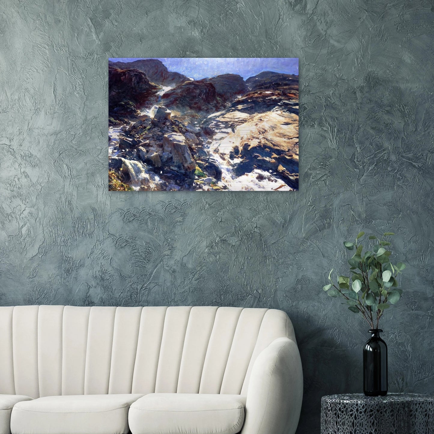Glacier Streams - John Singer Sargent Brushed Aluminum Print - 70x100 cm / 28x40 inches | John Singer Sargent Aluminum Print | John Singer Sargent Prints