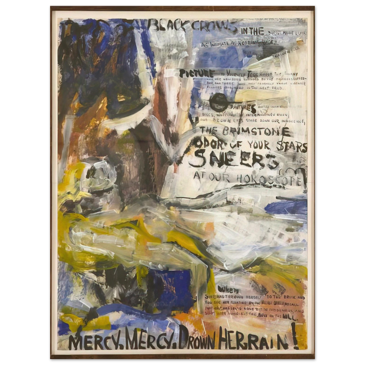 Grace Hartigan - THE ORANGES NO 1 BLACK CROWS 1949 75x100 cm / 30x40inches Fine Art Poster