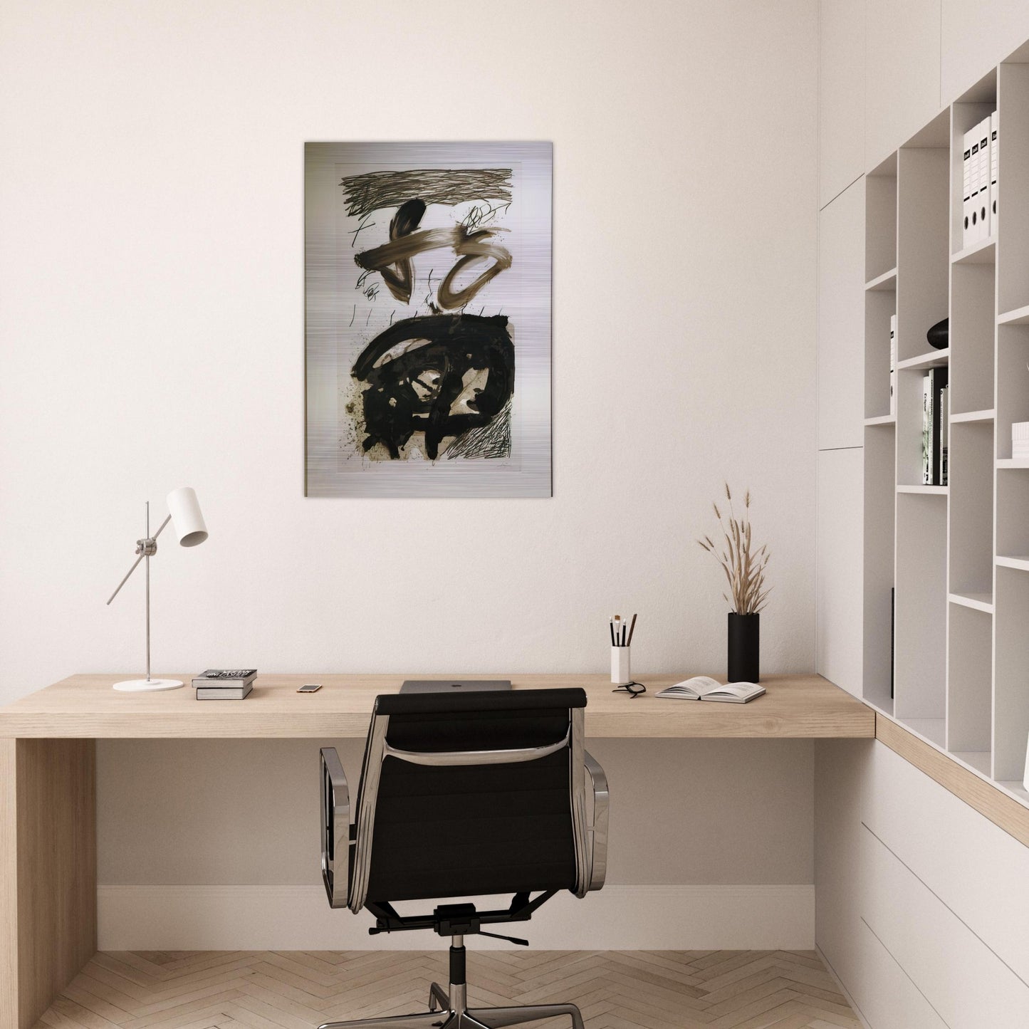 CALLIGRAPHIQUE 1987 - Antoni Tapies Brushed Aluminum Print - 70x100 cm / 28x40 inches | Antoni Tapies Aluminum Print | Antoni Tapies Prints