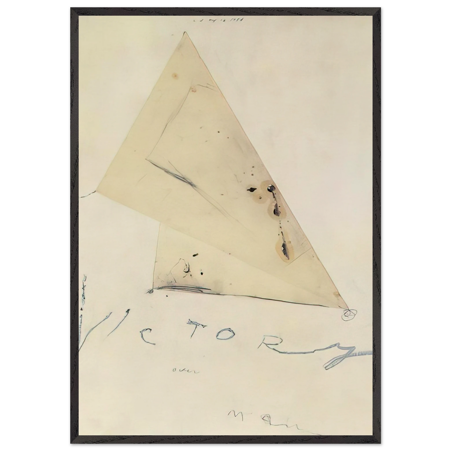 Victory - Cy Twombly Framed Art Print – Black Wooden Frame - Default Title - -Framed Art Print