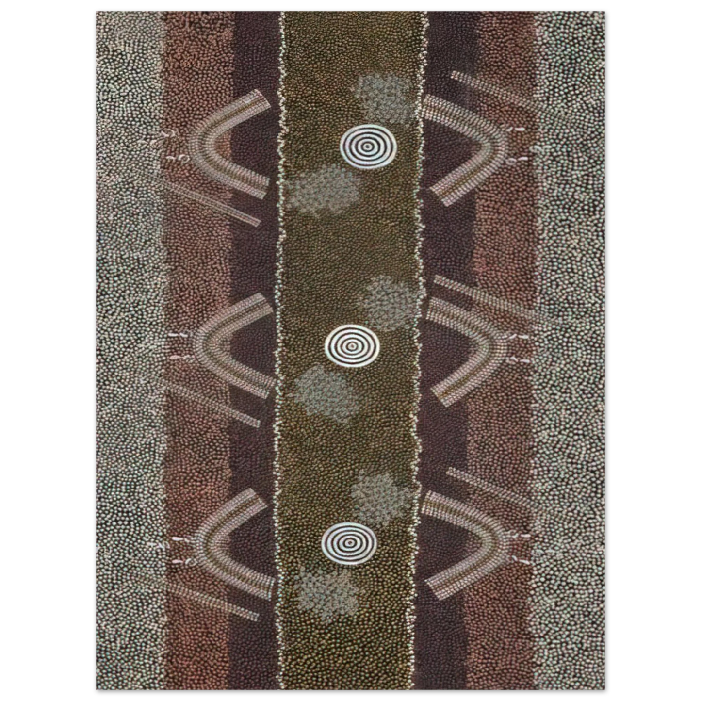 Clifford Possum Tjapaltjarri - Ground and Body Designs Used in Ceremonies at Arranki on Mt Allan Station - 1982 Fine Art Poster - Default Title