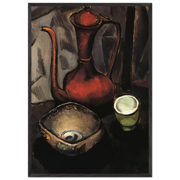 STILL LIFE WITH RED TEA KETTLE - Man Ray 70x100 cm / 28x40 inches Framed Art Print – Black Wooden Frame