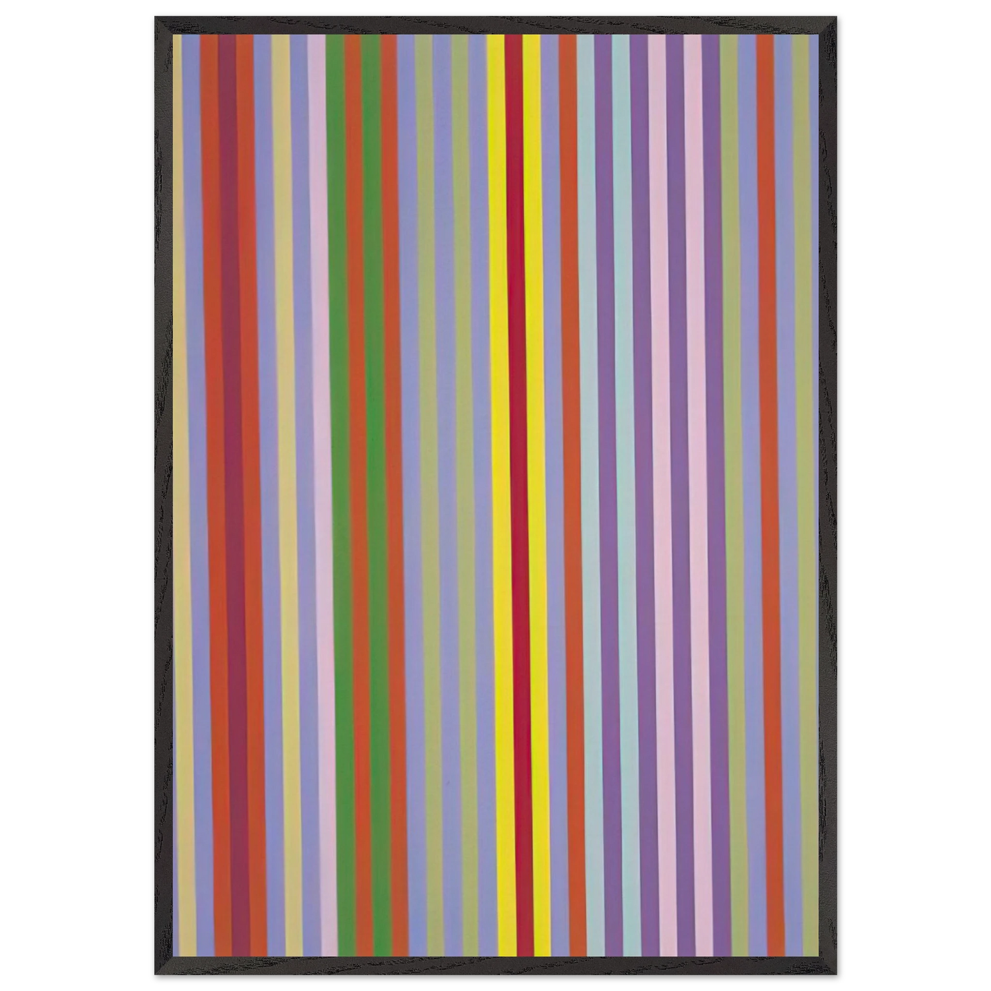 Sweet Carburetor - 1969 - Gene Davis Framed Art Print – Black Wooden Frame - Default Title - -Framed Art Print