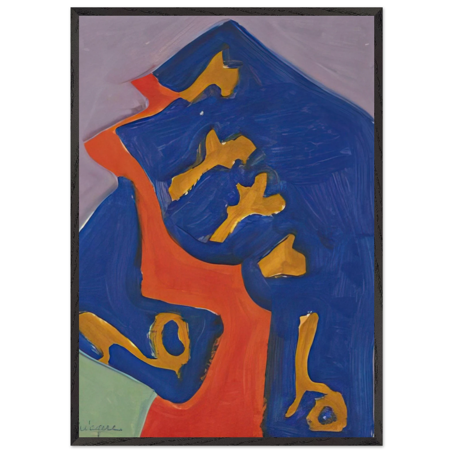 Untitled - Tachisme N5 - Charles Lapicque Framed Art Print – Black Wooden Frame - Default Title - -Framed Art Print