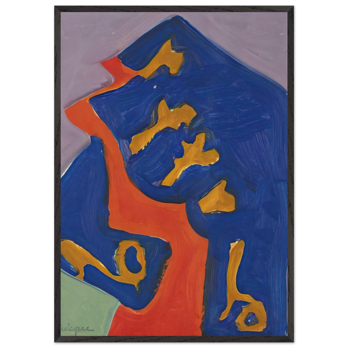 Untitled - Tachisme N5 - Charles Lapicque 70x100 cm / 28x40 inches Framed Art Print – Black Wooden Frame