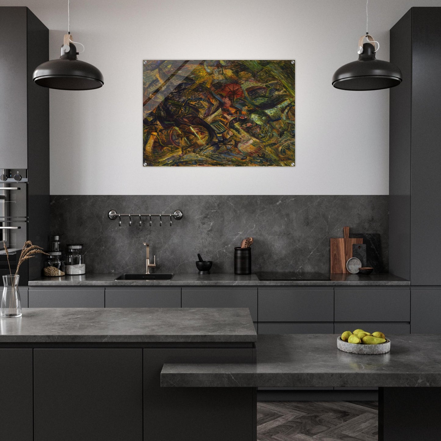 JOLTS OF A CAB 1911 - Carlo Carra Acrylic Print - 70x100 cm / 28x40″ inches