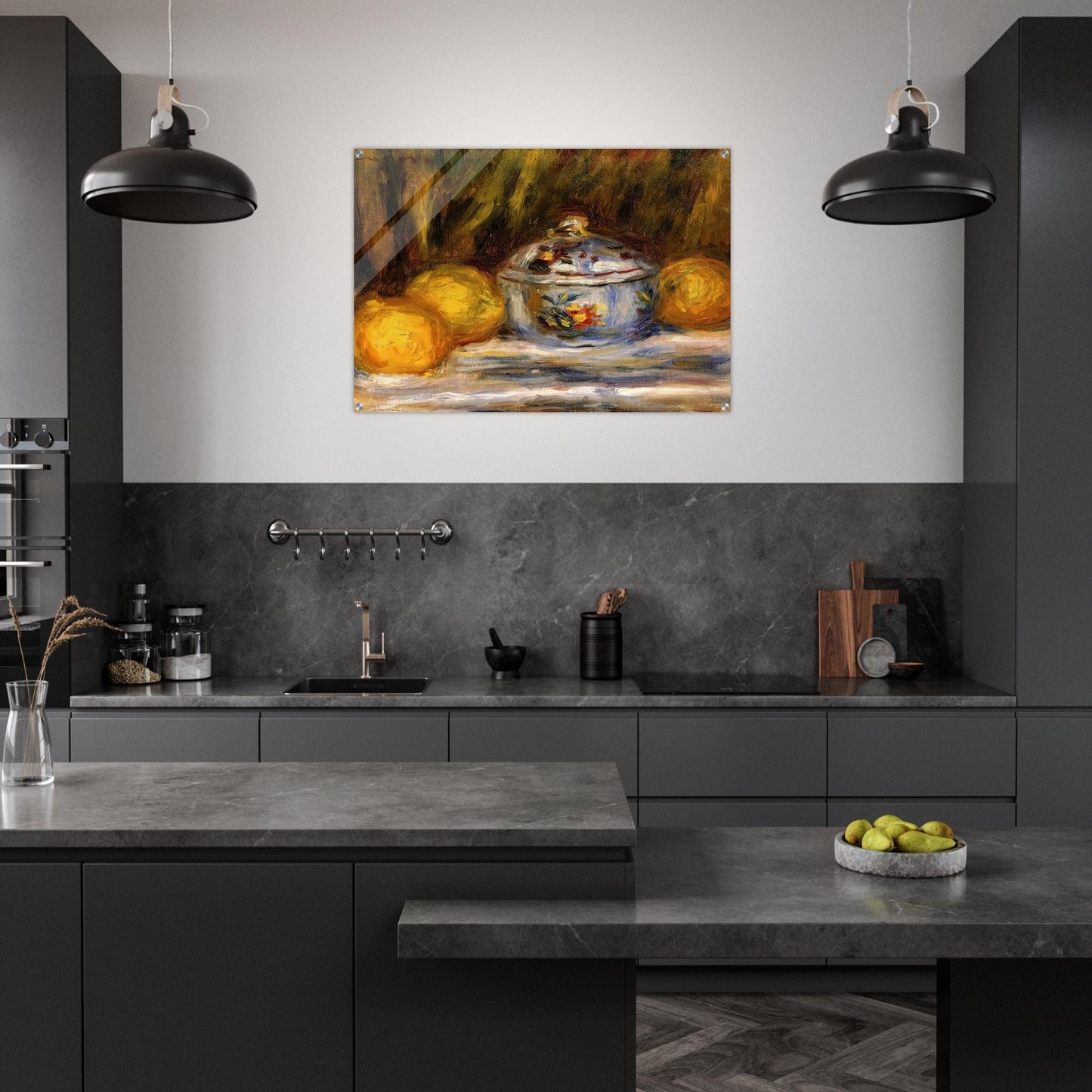 Sugar Bowl and Lemons - Pierre-Auguste Renoir Acrylic Print - 70x100 cm / 28x40″ inches | Pierre-Auguste Renoir Wall Art | Pierre-Auguste Renoir Prints