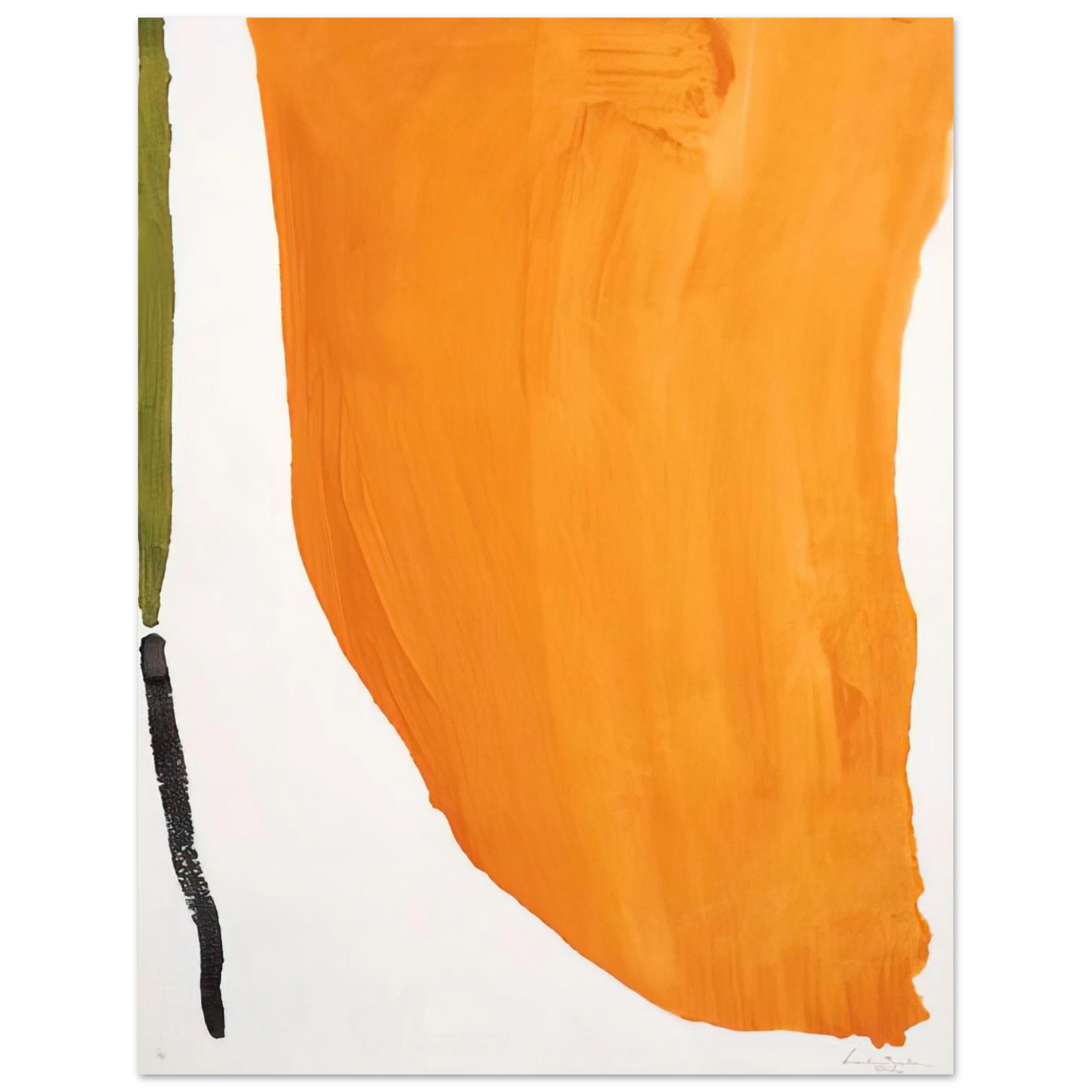 Helen Frankenthaler - Orange Downpour - 1970 Wall art - 20x25 cm / 8x10 inches - Fine Art Poster - -