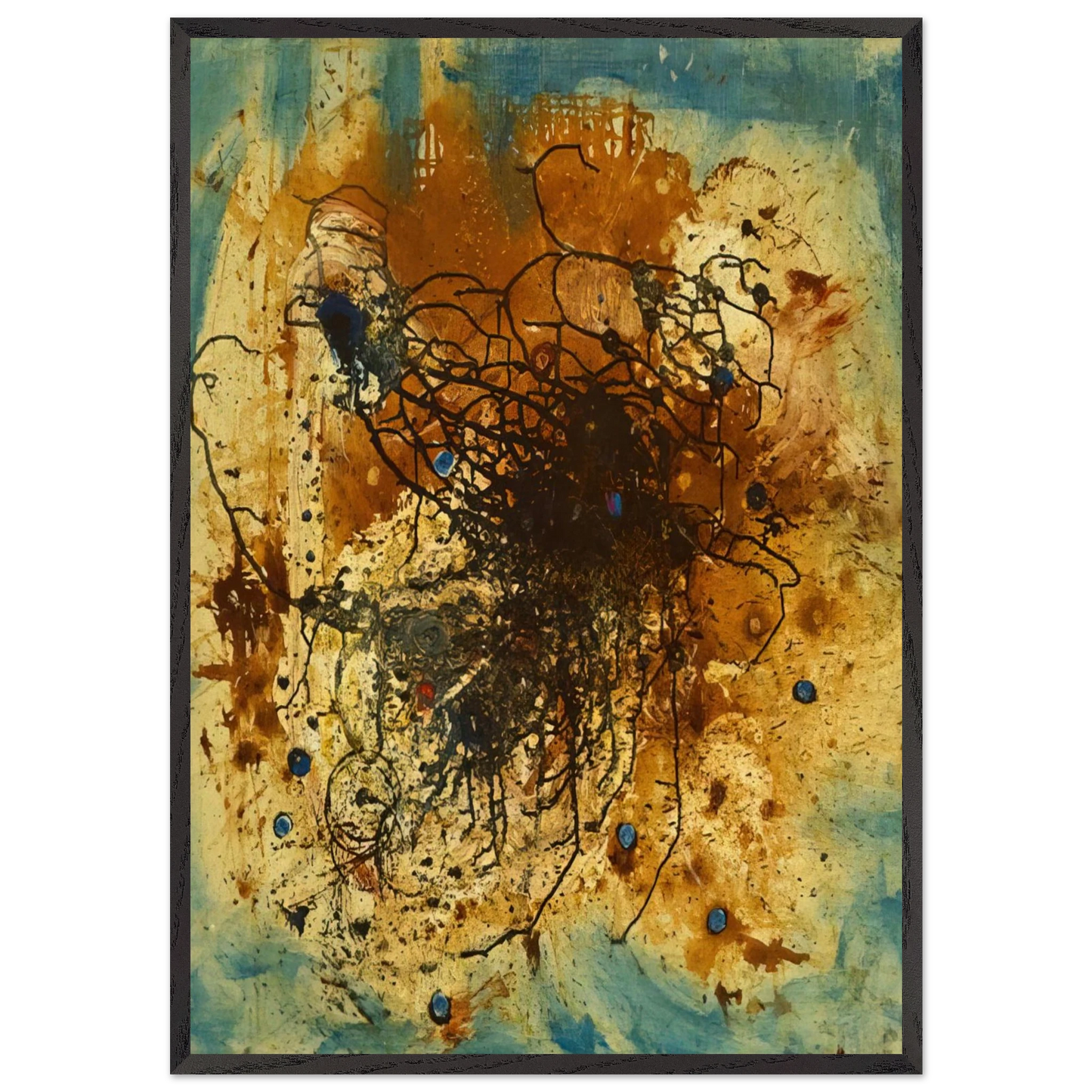 Its All Over - The City - 1947 - Wols 70x100 cm / 28x40 inches Framed Art Print – Black Wooden Frame