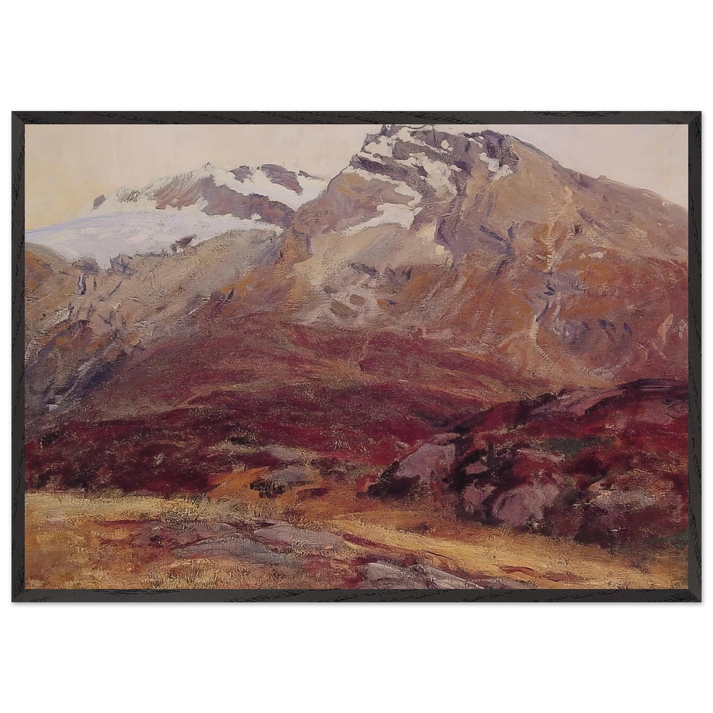 Coming Down from Mont Blanc - John Singer Sargent 70x100 cm / 28x40 inches Framed Art Print – Black Wooden Frame