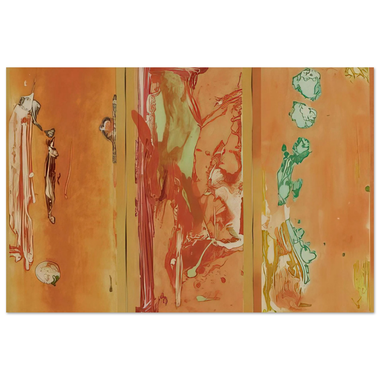 Helen Frankenthaler - Gateway - 1988 Wall art - A3 (29.7 x 42 cm) - Premium Wooden Framed Poster With Fine Art Paper - Black frame