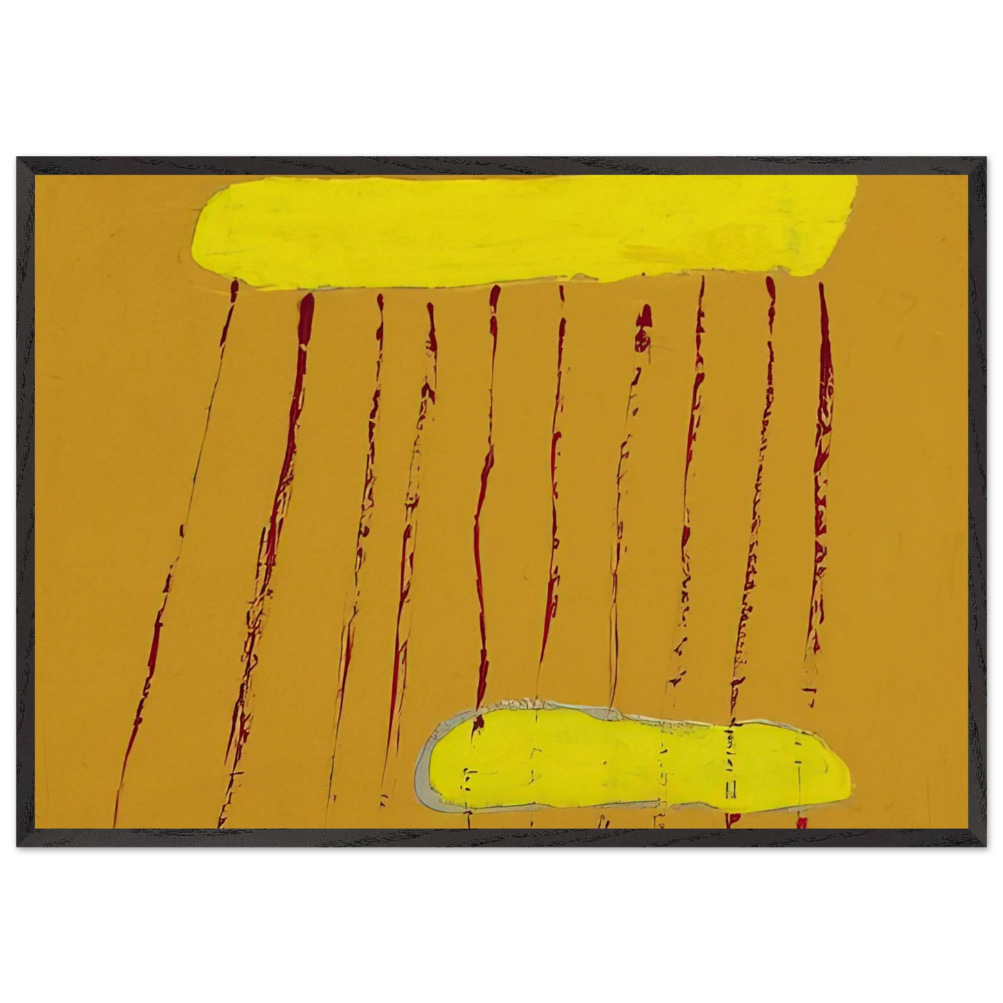 Red Rain - 1967 - Forrest Bess Framed Art Print – Black Wooden Frame - Default Title - -Framed Art Print