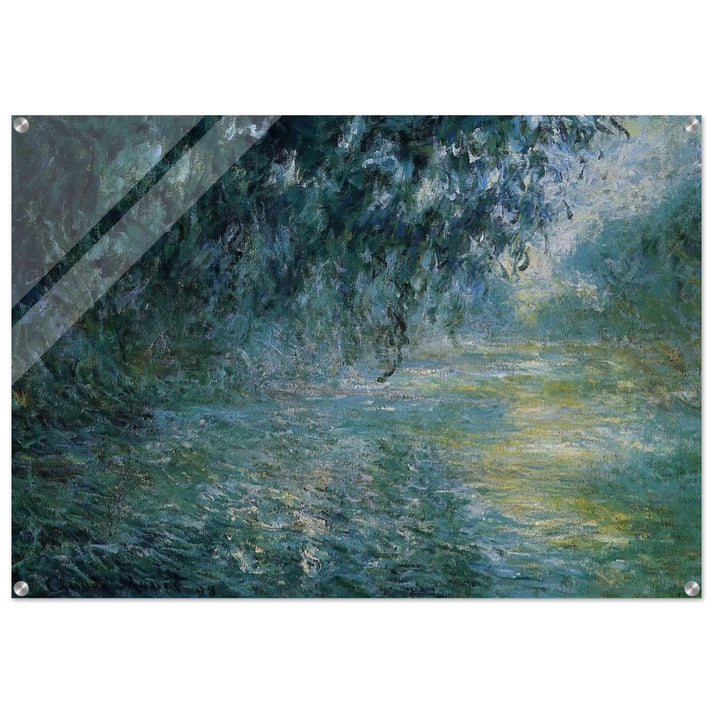 Morning on the Seine in the Rain - claude monet Acrylic Print - 70x100 cm / 28x40″ inches