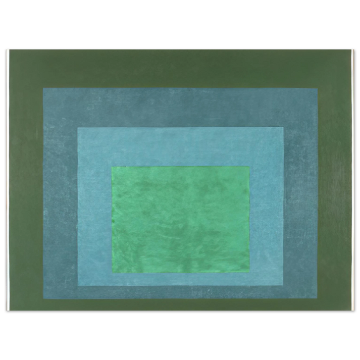 Josef Albers - STUDY FOR HOMAGE TO THE SQUARE TERRASSED FOLIAGE 1960 75x100 cm / 30x40inches Fine Art Poster