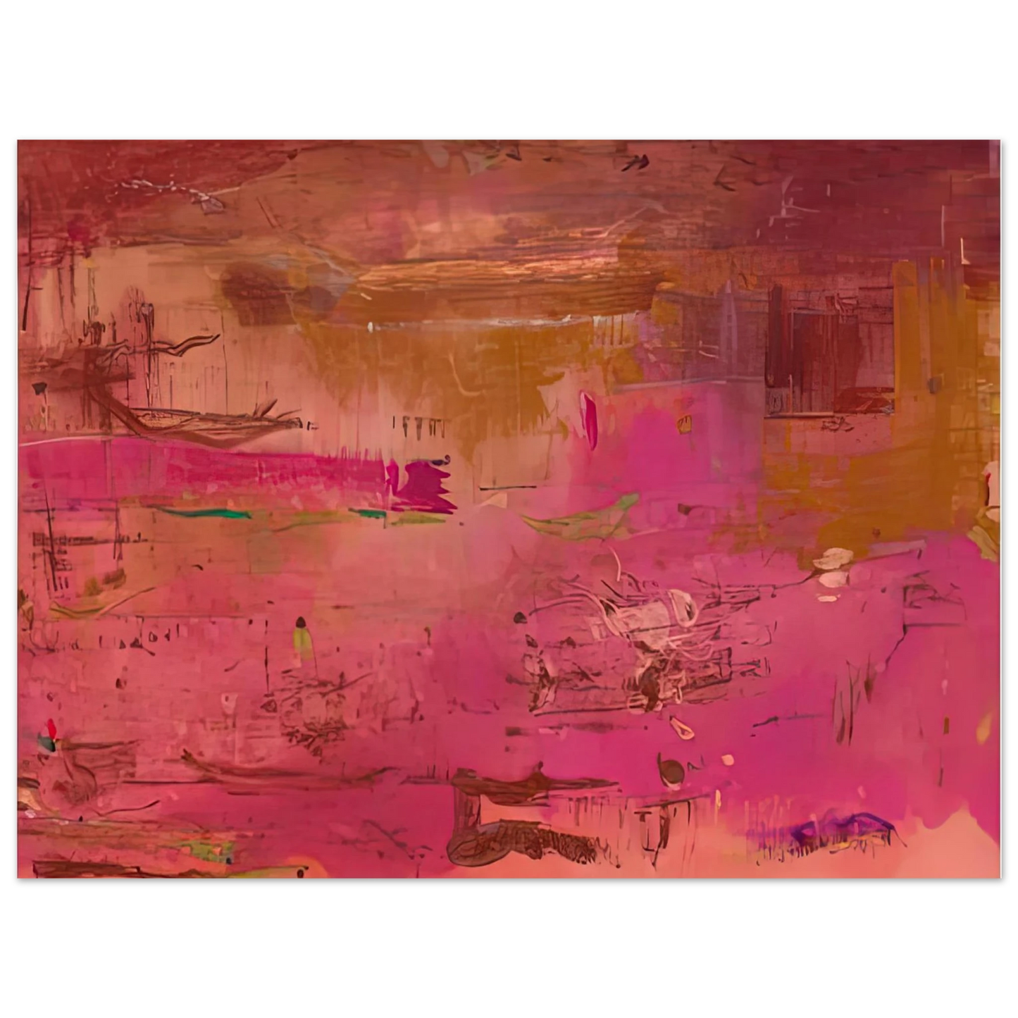 Helen Frankenthaler - Dream Walk Red, 1978- Wall Art - 21x29.7 cm / 8x12" - Fine Art Poster - -