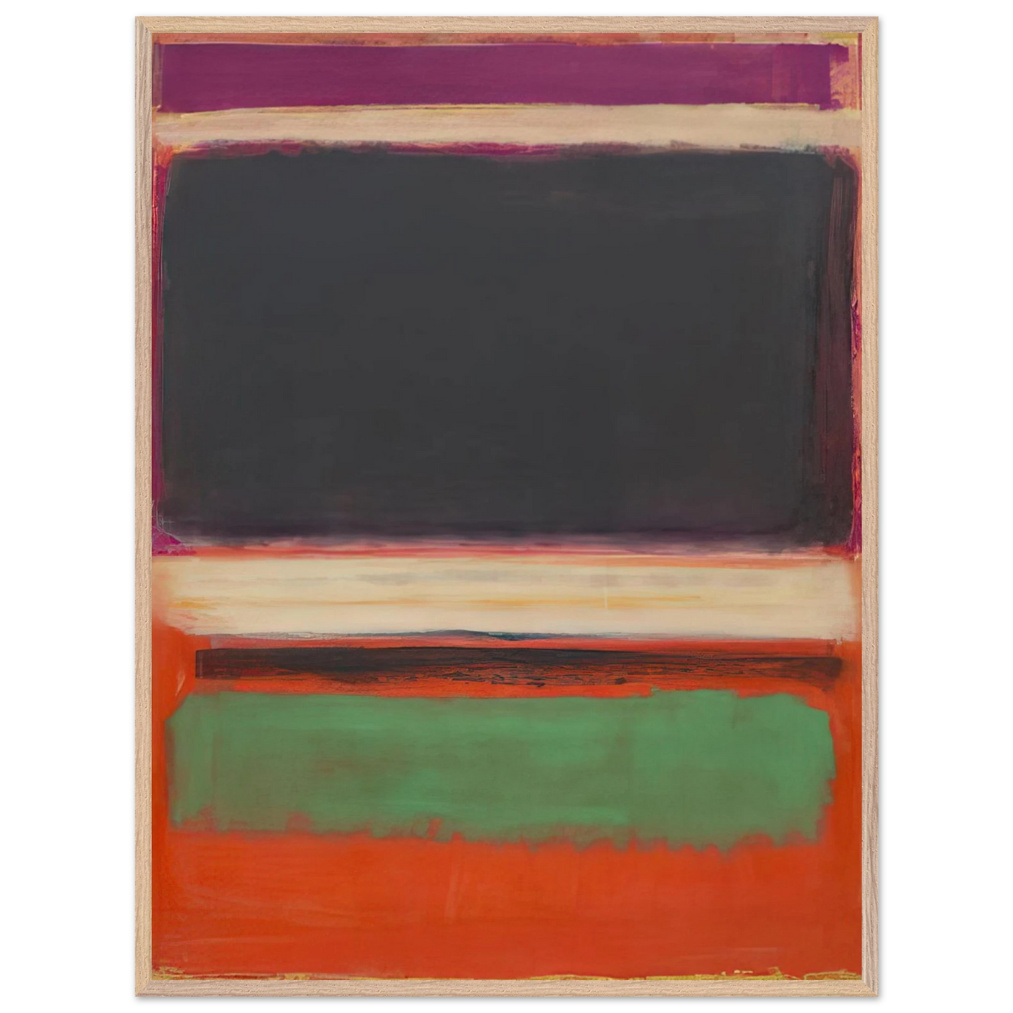 Mark Rothko - No.3No.13 Magenta, Black, Green on Orange - 1949 Wall Art - 30x40 cm / 12x16 inches - Fine Art Poster - -