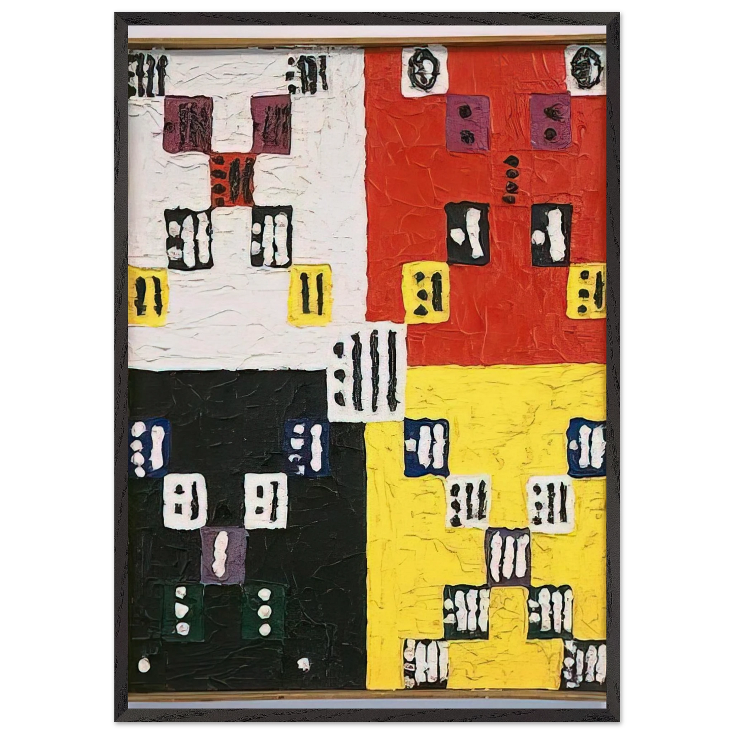 The Apex is Nothing - 1960 - Alfred Jensen Framed Art Print – Black Wooden Frame - Default Title - -Framed Art Print