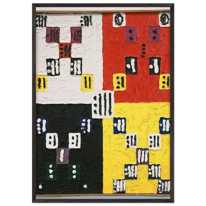 The Apex is Nothing - 1960 - Alfred Jensen 70x100 cm / 28x40 inches Framed Art Print – Black Wooden Frame