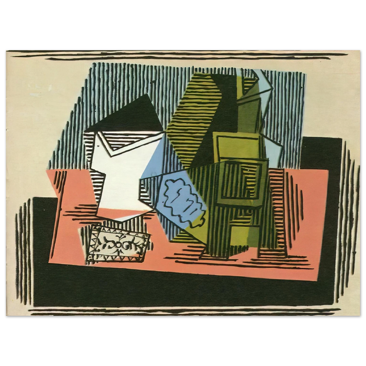 Pablo Picasso - Glass, bottle, packet of tobacco 75x100 cm / 30x40inches Fine Art Poster