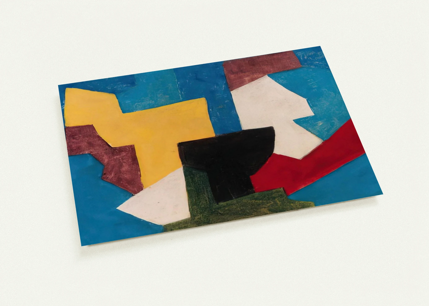 Composition multicolore à dominante bleue - 1969 By Serge Poliakoff Pack of 10 Post Cards | Serge Poliakoff Post Cards | A6 (10.5 x 14.8 cm) - 4.1 x 5.8 inches