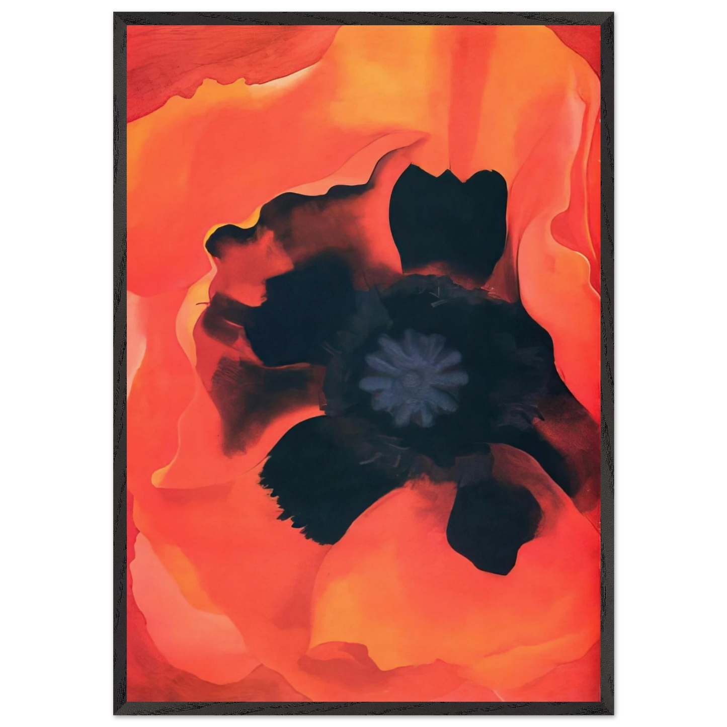 Poppy 2 - Georgia OKeeffe Framed Art Print – Black Wooden Frame - Default Title - -Framed Art Print