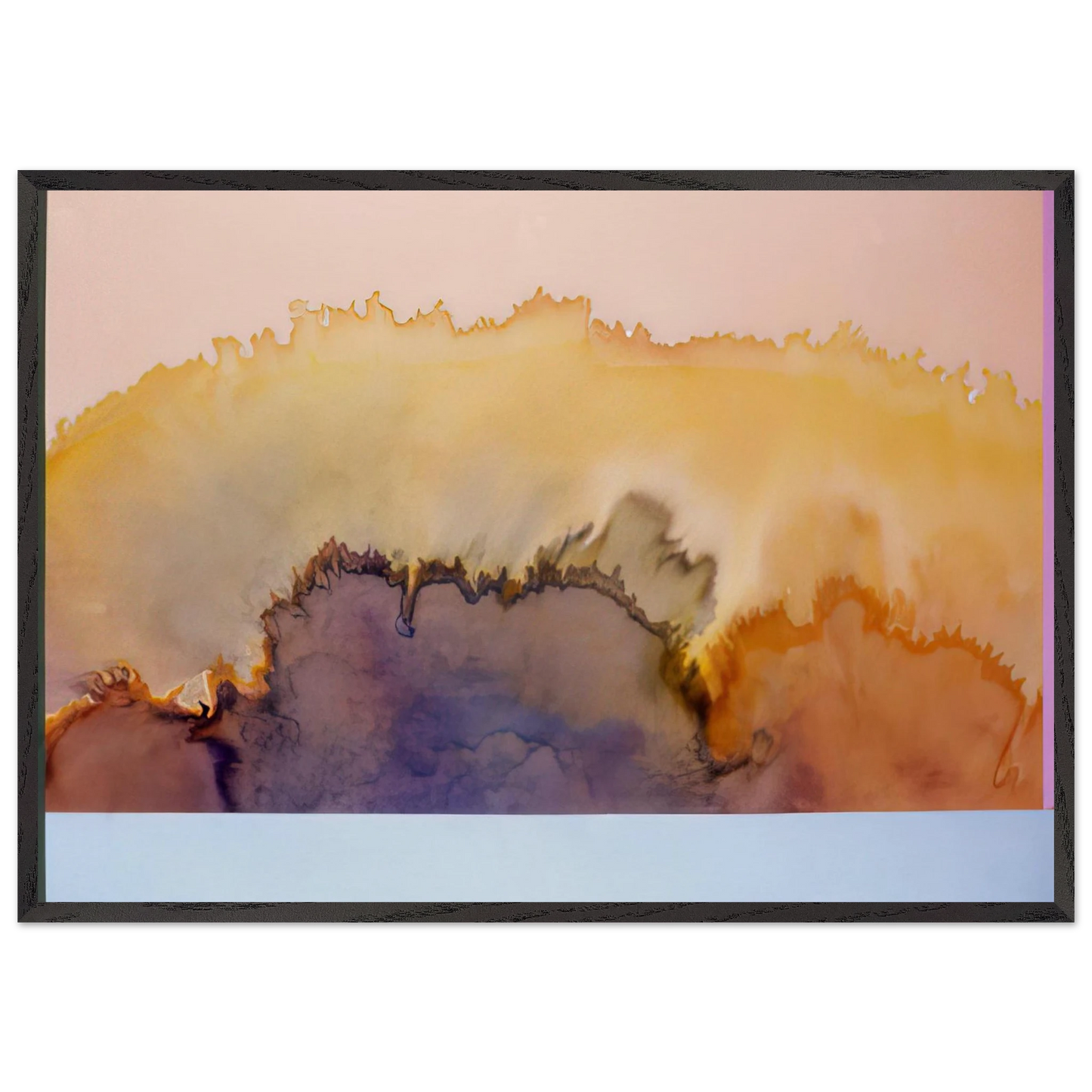 House by the Ocean - 1978 - Ronnie Landfield 70x100 cm / 28x40 inches Framed Art Print – Black Wooden Frame