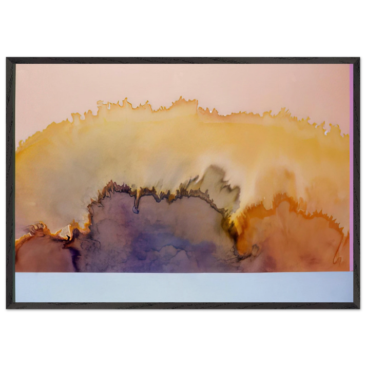 House by the Ocean - 1978 - Ronnie Landfield 70x100 cm / 28x40 inches Framed Art Print – Black Wooden Frame