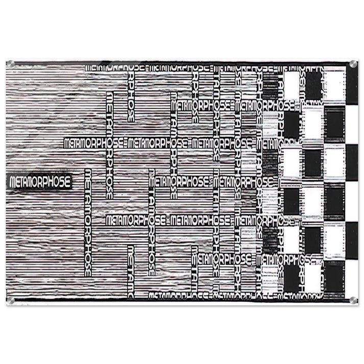 METAMORPHOSIS II EXCERPT 1 - MC Escher Acrylic Print - 70x100 cm / 28x40″ inches | Maurits Cornelis Escher Prints