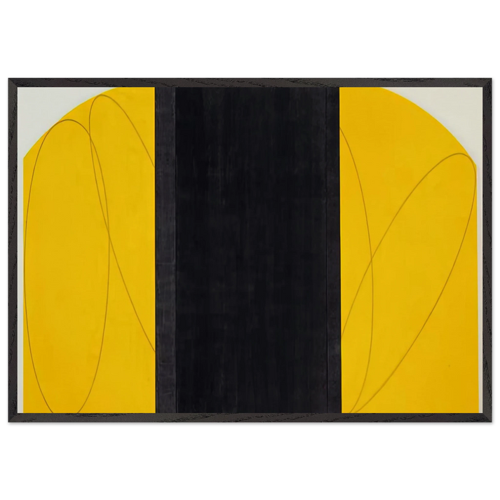 ELLOW BLACK ZONE PAINTING IV 1996 - Robert Mangold 70x100 cm / 28x40 inches Framed Art Print – Black Wooden Frame