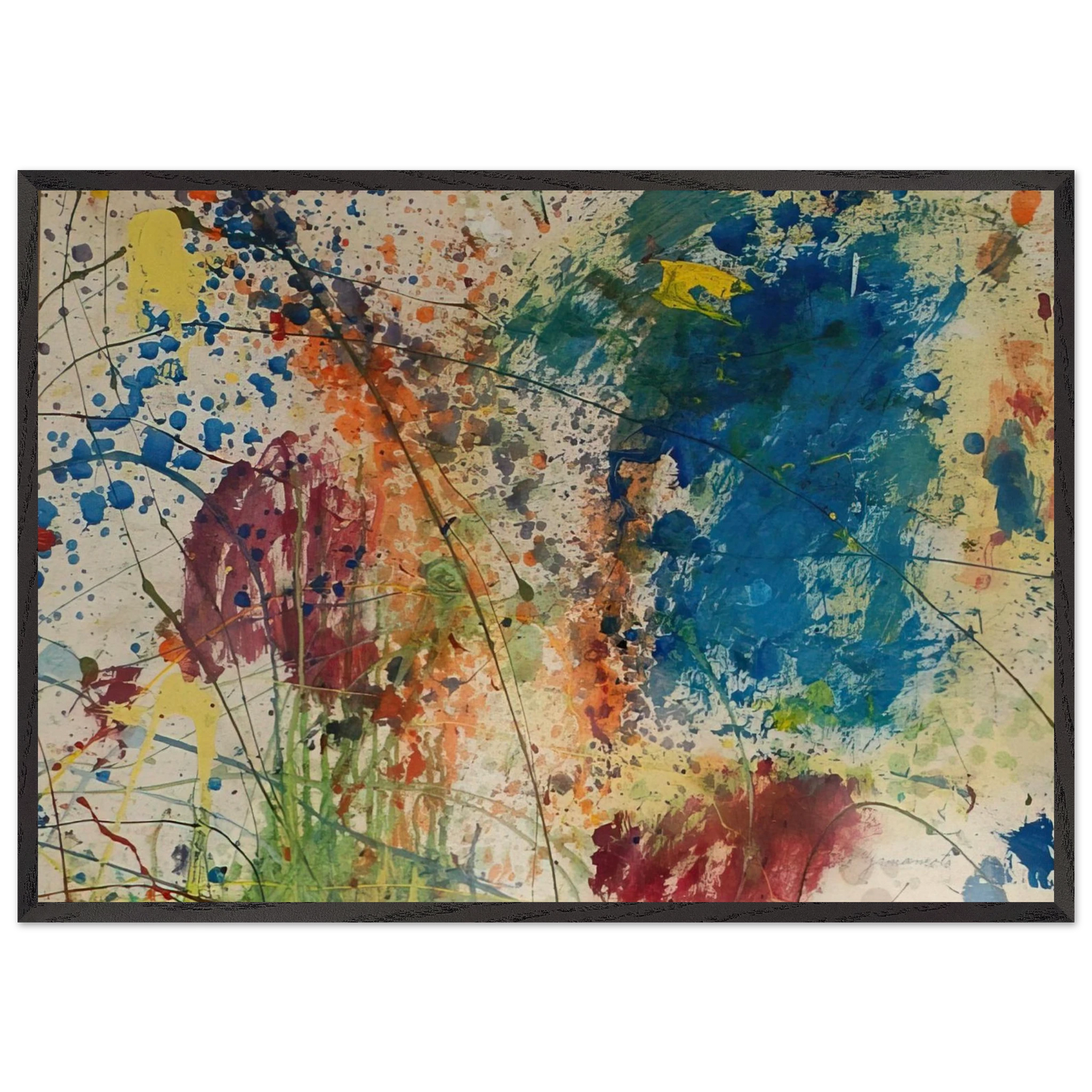 UNTITLED 1974 - Taro Yamamoto Framed Art Print – Black Wooden Frame - Default Title - -Framed Art Print