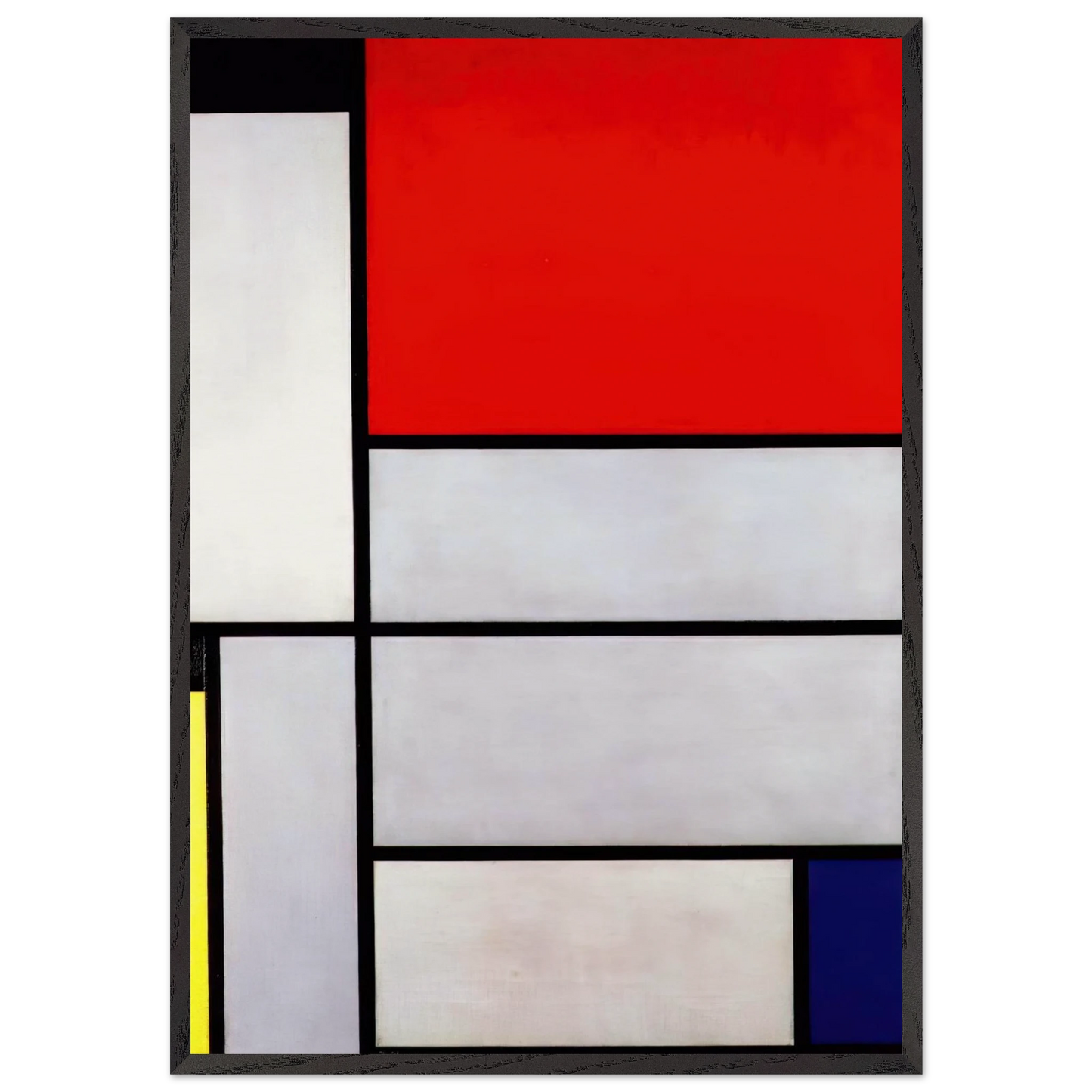 Tableau I - Piet Mondrian Framed Art Print – Black Wooden Frame - Default Title - -Framed Art Print
