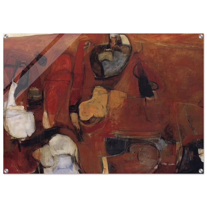 Untitled Red Painting - 1960 - Brett Whiteley Acrylic Print - 70x100 cm / 28x40″ inches | Brett Whiteley Wall Art | Brett Whiteley Prints