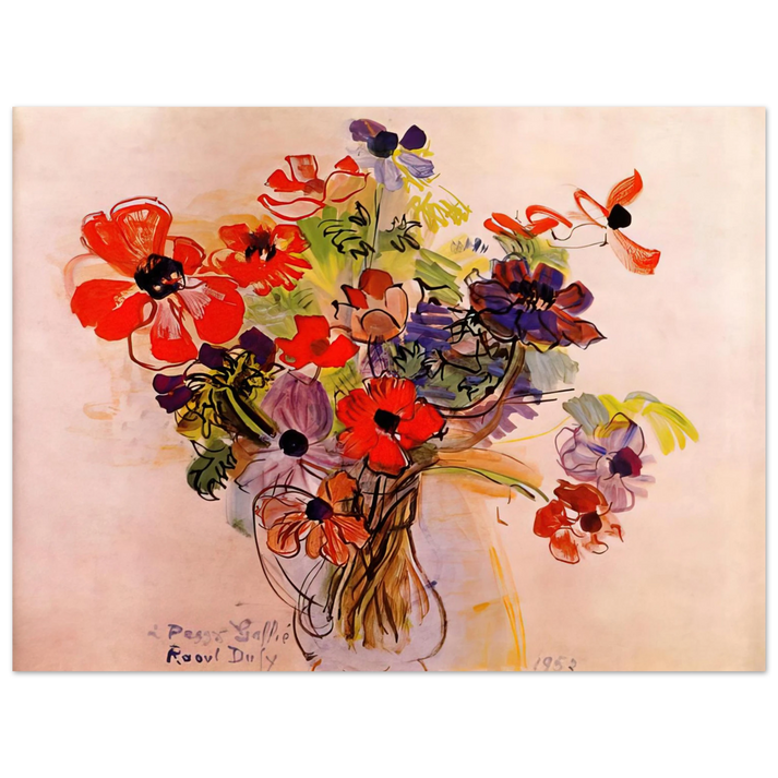 Raoul Dufy - ANEMONES 1953 75x100 cm / 30x40inches Fine Art Poster