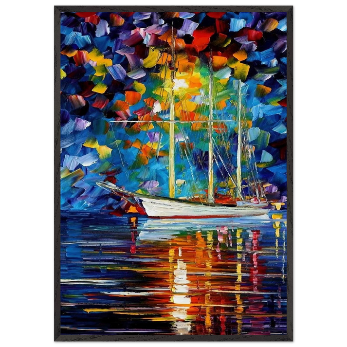 Leonid Afremov N31 - Leonid Afremov 70x100 cm / 28x40 inches Framed Art Print – Black Wooden Frame