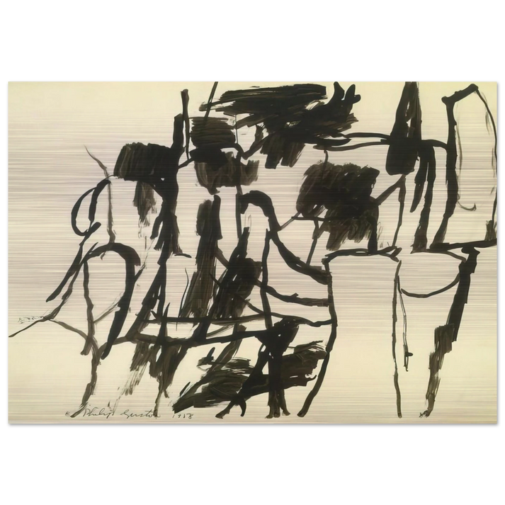 UNTITLED 4 - Philip Guston Brushed Aluminum Print - 70x100 cm / 28x40 inches | Philip Guston Aluminum Print | Philip Guston Prints