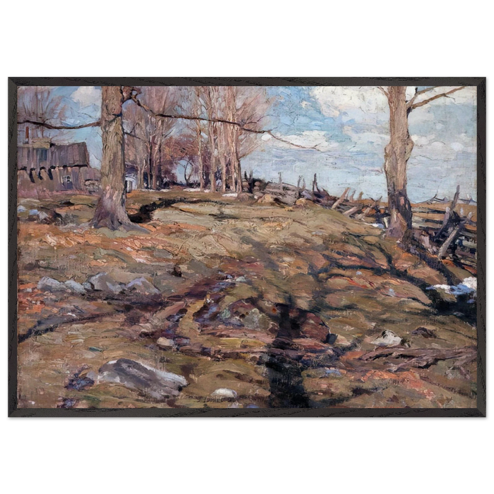 The Edge of the Maple Wood - 1910 - AY Jackson 70x100 cm / 28x40 inches Framed Art Print – Black Wooden Frame