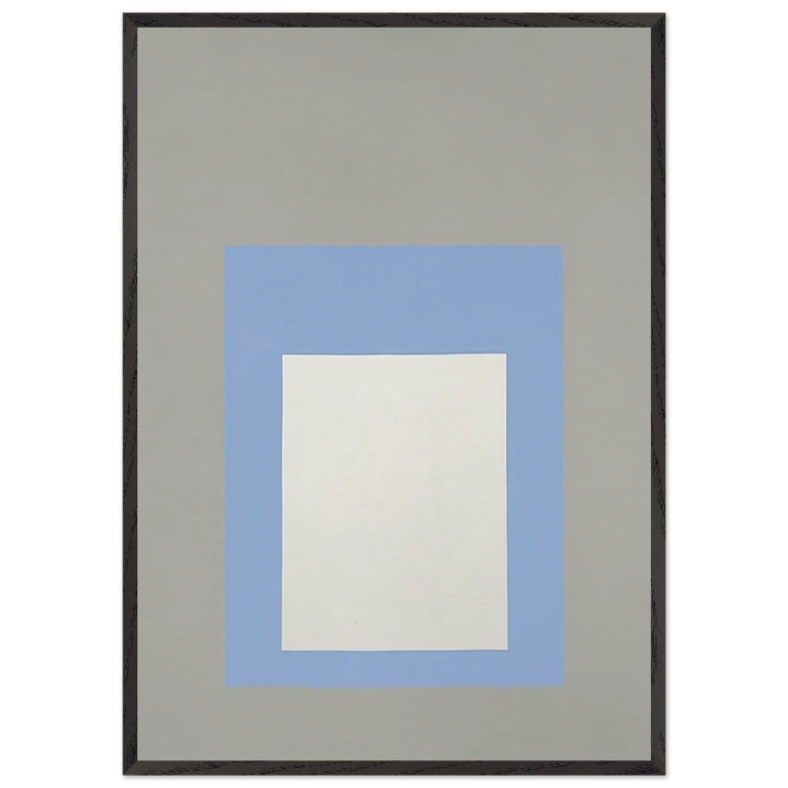 HOMAGE TO THE SQUARE GREEK ISLAND 1957 - Josef Albers 70x100 cm / 28x40 inches Framed Art Print – Black Wooden Frame