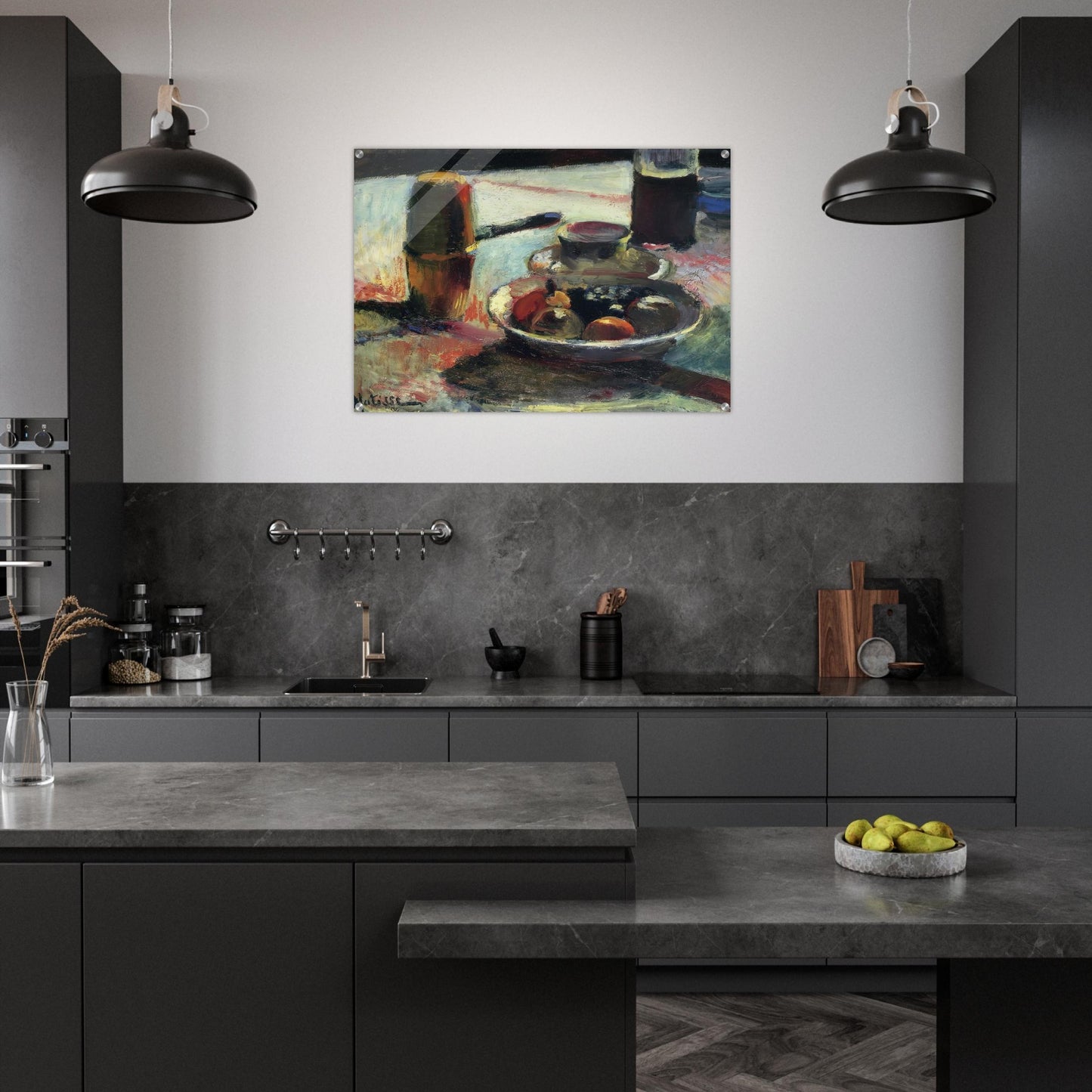 FRUIT AND COFFEE POT - Henri Matisse Acrylic Print - 70x100 cm / 28x40″ inches | Henri Matisse Wall Art | Henri Matisse Prints