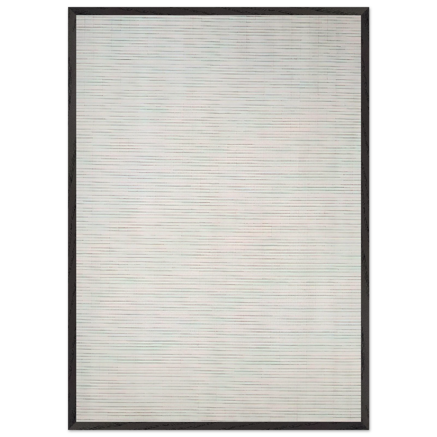 Leaves - Agnes Martin 70x100 cm / 28x40 inches Framed Art Print – Black Wooden Frame
