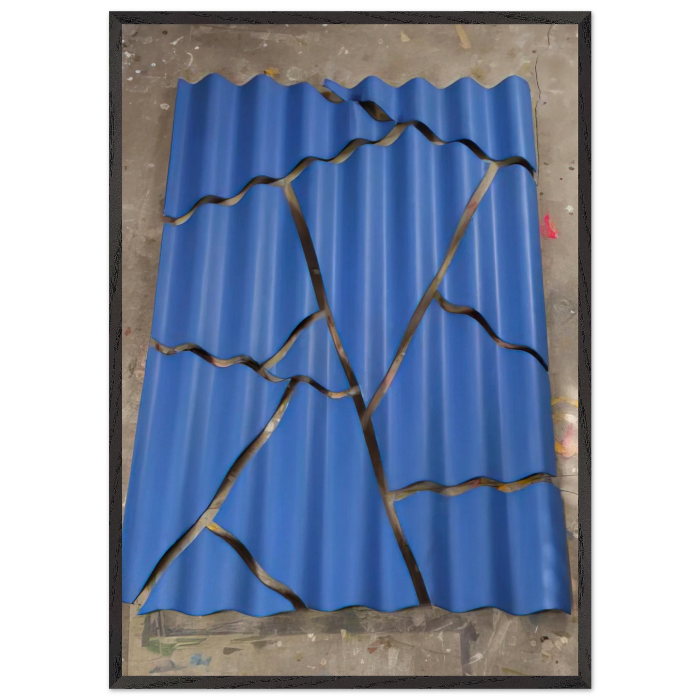 3D 2 72 - 1972 - Jeremy Moon 70x100 cm / 28x40 inches Framed Art Print – Black Wooden Frame