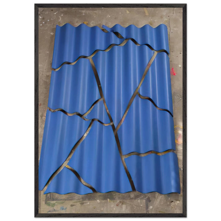 3D 2 72 - 1972 - Jeremy Moon 70x100 cm / 28x40 inches Framed Art Print – Black Wooden Frame