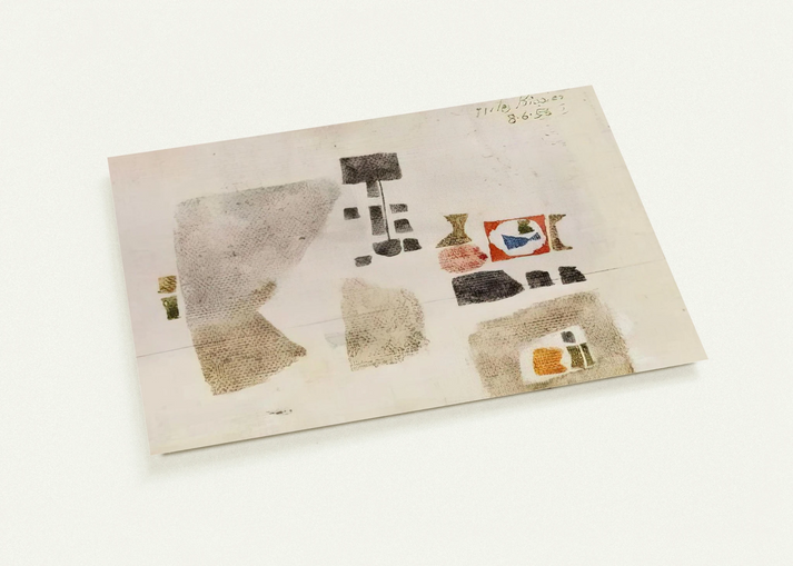 Komposition - 1956 By Julius Bissier Pack of 10 Post Cards | Julius Bissier Post Cards | A6 (10.5 x 14.8 cm) - 4.1 x 5.8 inches