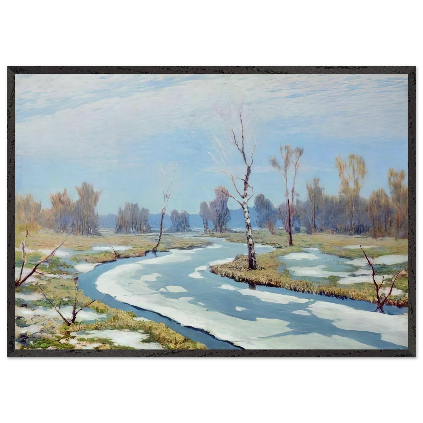 Early Spring N2 - Arkhyp Kuindzhi 70x100 cm / 28x40 inches Framed Art Print – Black Wooden Frame